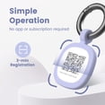 thumbnail image 4 of Etiqueta de identificación para mascotas Pawaii Silent Silicone Dog con código QR, 1 paquete, color morado, 4 of 8