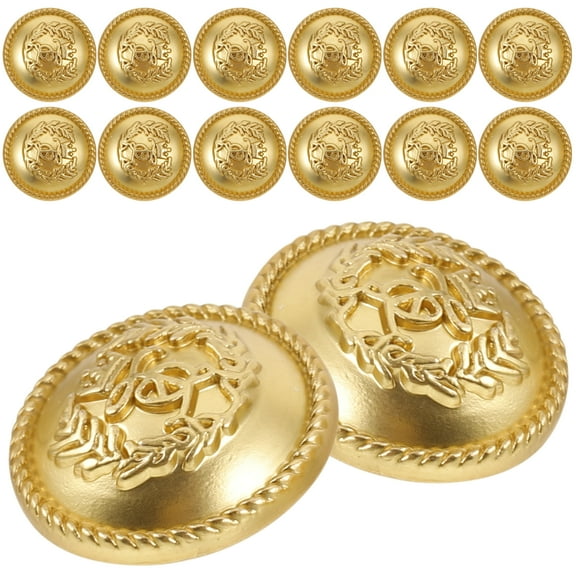 20 Pcs Vintage Decor Gold Decor Golden Buttons DIY Metal Buttons Convenient Clothes Buttons British Styled Buttons