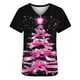 thumbnail image 5 of Tops Cortos para las Mujeres Impreso Bolsillo V-Cuello Enfermera Estilo Blusa, Casual Y Cómodo Manga Corta Superior, 5 of 5