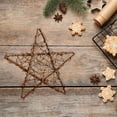 thumbnail image 3 of HEVIRGO Rattan Circle Durable Nice-looking Non-woven Fabric Christmas Star Shaped DIY Rattan Circle for Home, 3 of 10