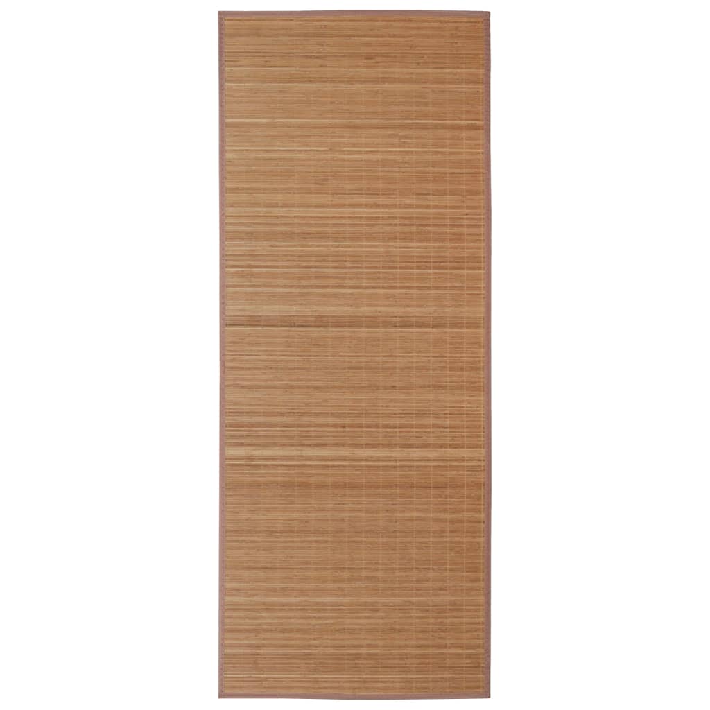 Rectangular Brown Bamboo Rug 31.5" x 118.1"