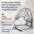 thumbnail image 2 of Maypes Premium Waterproof Rain Hat with Full Cut Visor & Netting, Bonnet for Men or Women, Black, 2 of 4