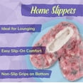 thumbnail image 4 of BambooMN Women's Tie Dye Fuzzy Non-Slip Slippers - Cherry Mix - Extra Large - 3 Pairs, 4 of 4