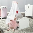 thumbnail image 4 of Roba Doll Cradle Set: Heart, Pink & White - W/ Hanging Mobile, Pillow, Blanket & Canopy, Children Ages 3+, 4 of 6