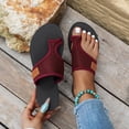 thumbnail image 4 of Willtoo Womens Orthopedic Sandals Slip on Non Slip Arch Support Summer Flat Sandals Wide Walking Shoes 2026 Comfortable Foam Shoes, 4 of 7