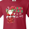 thumbnail image 4 of Inktastic Santa Claus Is On His Way Christmas Youth T-Shirt, 4 of 5
