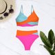 thumbnail image 4 of Traje de Baño de Bikini de Mujer 2025 Primavera/Verano Nuevo Color Sexy Bloqueado Conjunto de Traje de Baño Dividido para la Playa, 4 of 9