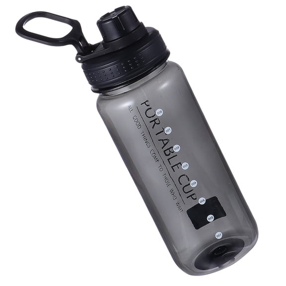 HONITANO Black Plastic Sports Water Bottles , Lightweight 9.04 x 2.95 x 2.95 inches