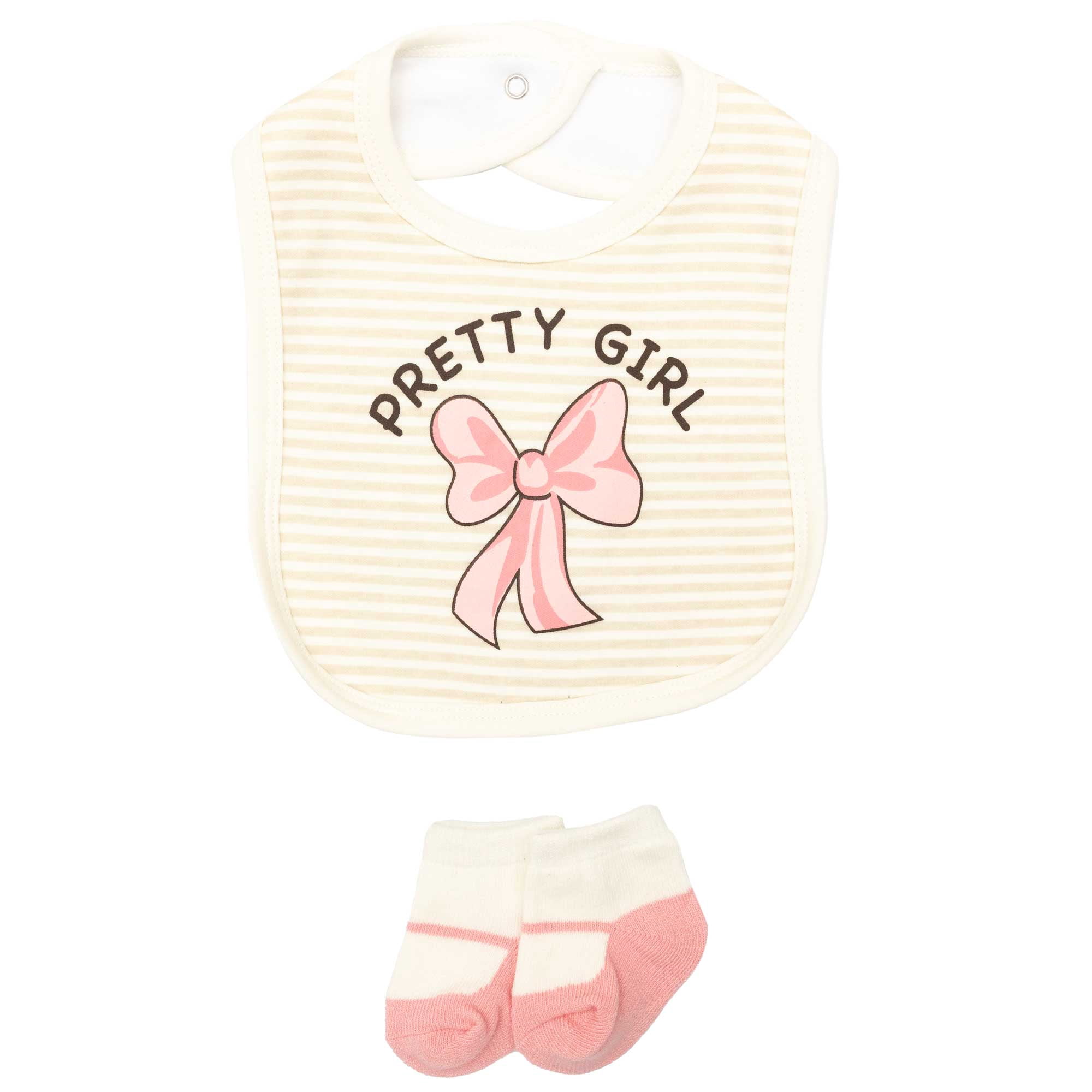 Hudson Baby Infant Girls Cotton Layette Set, Leopard Bow, 9-12 Months