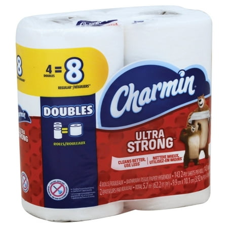 Ultra Strong Bathroom Tissue, Septic Safe, 2-Ply, White, 143 Sheet/Roll,