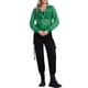 thumbnail image 2 of Chaqueta con puños acanalados INSPIRE CHIC para mujeres, sudadera, chaqueta bomber de malla, color verde, 2 of 6