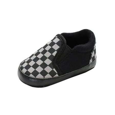 Infant Baby Boy Plaid Anti-Slip Soft Soled Shoes Casual Sneakers