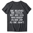thumbnail image 5 of B91xZ Womens Mode Col Rond en Vrac Ajusté T-Shirt Manches Courtes T-Shirts Extensibles de Base, Gris Foncé XL, 5 of 5