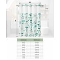 thumbnail image 6 of No Hook Shower Curtain with Snap in Liner, Vintage Turquoise Mushroom Hotel Shower Curtains for Bathroom, Washable Shower Curtain Liner Set with Mesh Top Window, 54"x78", 6 of 6