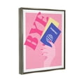 thumbnail image 3 of Stupell Industries Bye Holding Travel Passport Graphic Art Luster Gray Floating Framed Canvas Print Wall Art, Design by Daphne Polselli, 3 of 6