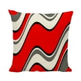 thumbnail image 2 of Guanhe Red Geometric Stripe Throw Pillow Cover 18x18, Soft Decorative Pillow Cases for Sofa Couch, Bed, Home Bedroom, 2 of 6