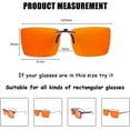 thumbnail image 4 of Clip on Blue Light Blocking Glasses Womens Mens over Prescription Glasses Frameless Lens Anti Eyestrain Headaches, 4 of 5