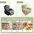 thumbnail image 2 of ANMINY Fleece Recliner Cover, Ultra-Soft Lambswool-Like Polyester Chair Protector with Non-Slip Silicone Particles, Machine Washable, Pet & Stain Resistant Furniture Cover, Green, 2 of 8