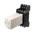 thumbnail image 1 of Unique Bargains DC 24V 14 Pins 4PDT 0-30S Timer Delay DIN Rail Time Relay H3Y-4 w Socket, 1 of 1