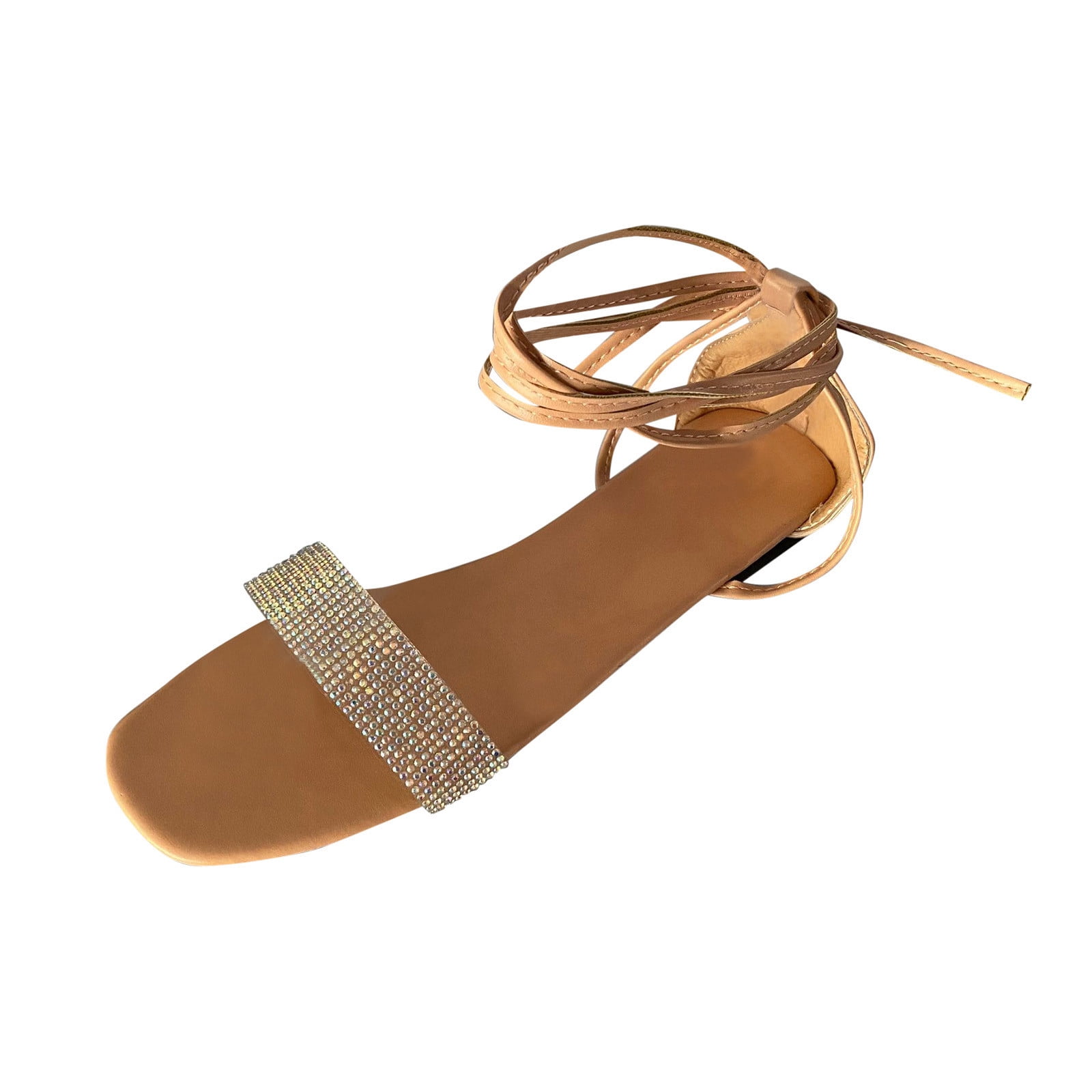 Women's Fashion Rhinestone Flat Sandals 