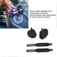 thumbnail image 2 of 1Pair Exercise Bike Pedals Anti Slip Strip Pattern Portable Exercise Bike Parts with Adjustable Strap for Stationary Bike 1/2in Thread, 2 of 4