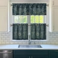 thumbnail image 3 of Kitchen Curtains 24 Inch Short - 3 Panel Set, Gothic Celestial Sun and Moon Print, Mystical Starry Night Astrology Aesthetic, Rod Pocket Window Curtain, Easy Wash, 3 of 6