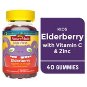 Nature Made Kids First Elderberry with Vitamin C and Zinc Gummies, Dietary Supplement, 40 Count