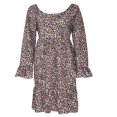 thumbnail image 4 of Robe à Manches Longues Femme Grande Taille Ample Imprimé Léopard Mini Robe Longue Robe Grande Taille Femme Robe à Manches Longues Grande Taille pour Femme, 4 of 9