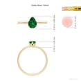 thumbnail image 5 of ANGARA Lab Grown Pear-Shaped Emerald Solitaire Classic Engagement Ring for Women in 14K Yellow Gold (Size-7x5mm) | May Birthstone, Anniversary, Jewelry Gift for Women | Lab-Grown Emerald Ring, 5 of 8