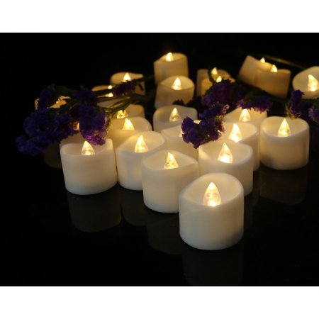 Cozeyat 24pcs Soft Warm White Battery Tea Lights Flameless Cozeyat 24pcs Soft Warm White Battery Tea Lights Flameless Led Candles For Wedding Receptions