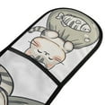 thumbnail image 4 of Yayeee Double Oven Mitt Kitchen Heat Resistant Baking 35" x7" Quilted Glove, Green Cute Cat, 4 of 6
