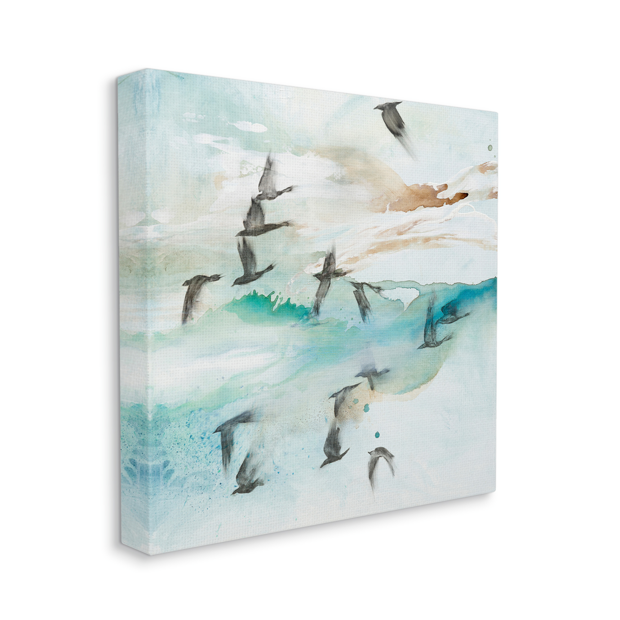Stupell Industries Contemporary Bird Wings Flapping Speckled Watercolor Detail Painting Gallery Wrapped Canvas Print Wall Art, Design by Tara Leaver