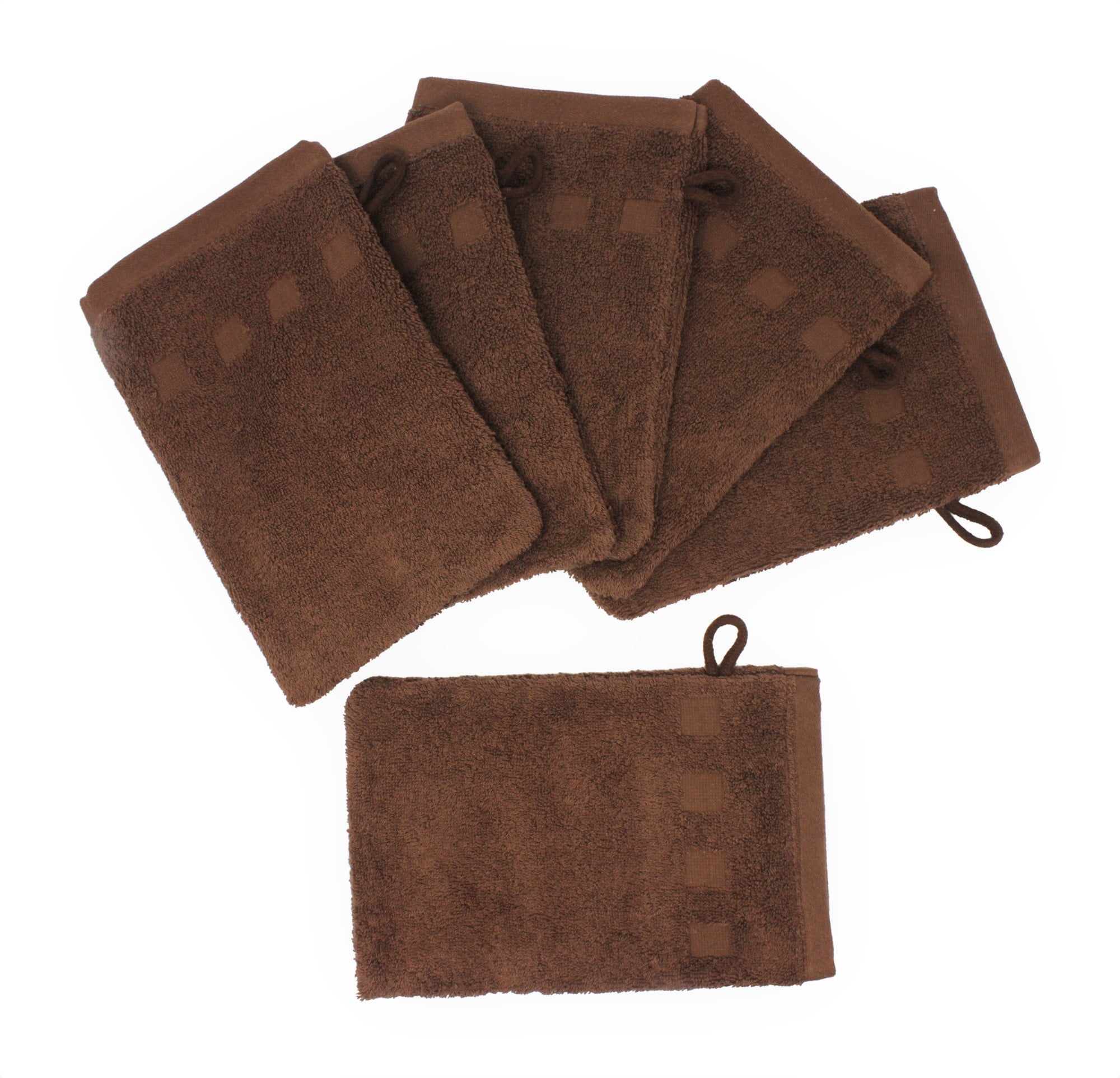 Bath Mitts Package of 6 (6" x 9") European Style Washcloth by