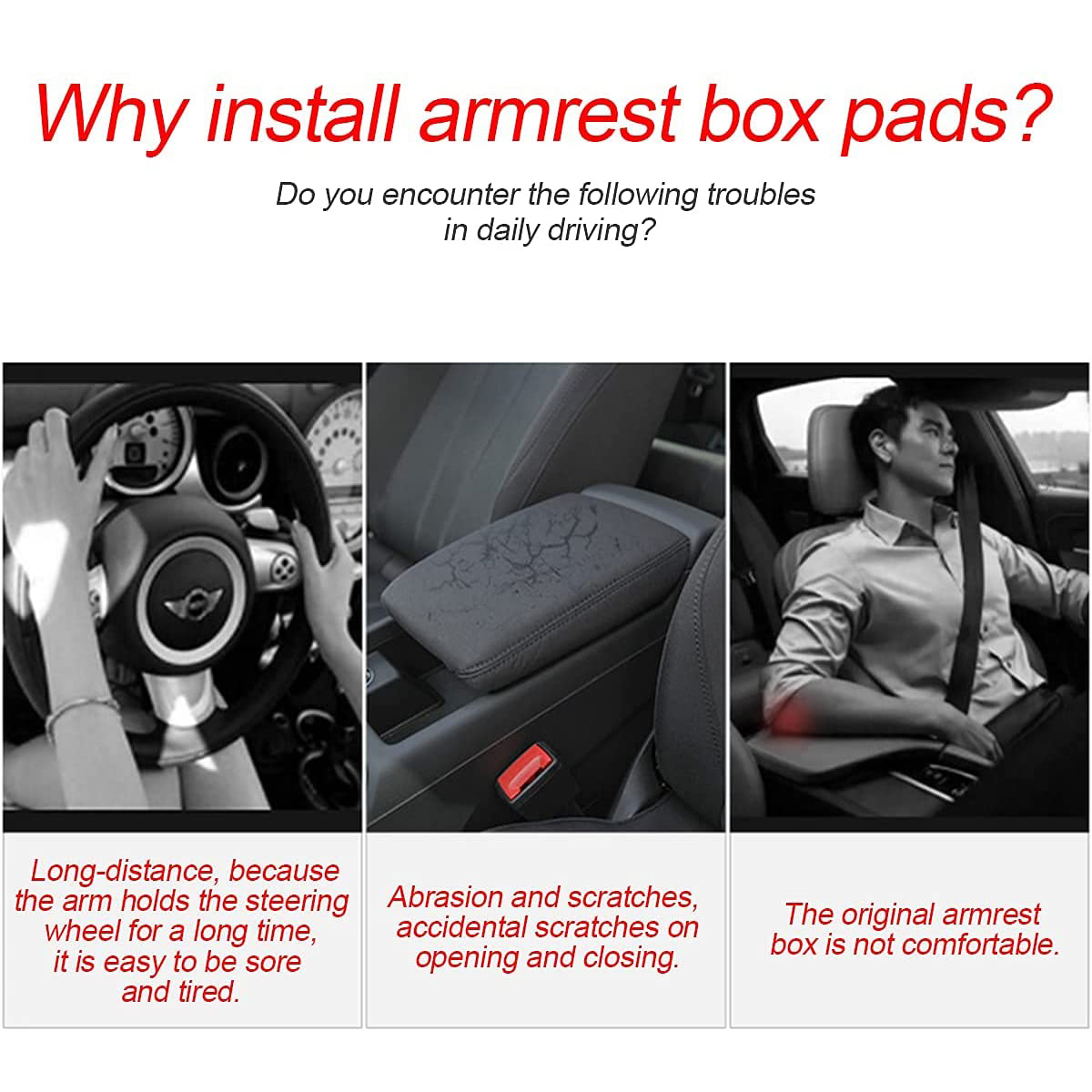 Car Armrest Cover - Universal Waterproof Car Center Console Cover, Car Armrest Seat Box Cover Protector (11.8 x 7.87 Inch) - image 3 of 8