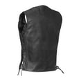 thumbnail image 3 of Renegade Classic Women's Faux Leather Biker Vest – V-Neck Design with Side Laces and Interior Utility Pockets, 3 of 10