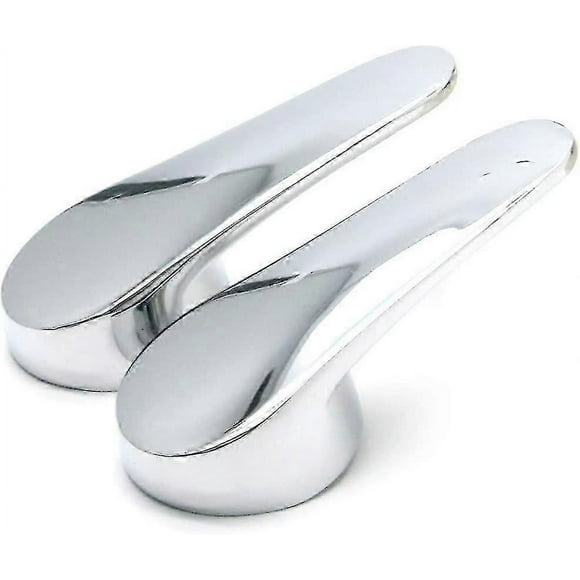Faucet Handle Replacement for Single Handle Faucets with 40mm Cartridge, 2-Piece Chrome Lever Kit