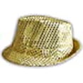 thumbnail image 3 of Western Fashion Chapeau Fedora à Sequins (Or), 3 of 3
