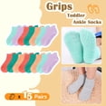 thumbnail image 5 of 15 Pairs Toddler Grips Socks, Kids Non Slip Socks with Grippers for Active Baby Boys Girls 6Months-7Years, 5 of 7