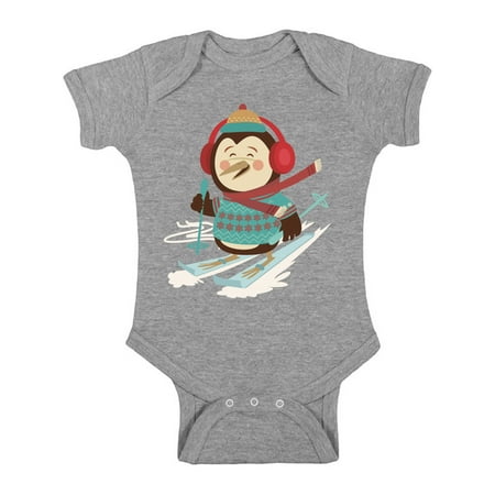 

Awkward Styles Ugly Xmas Baby Outfit Bodysuit Christmas Penguin Romper