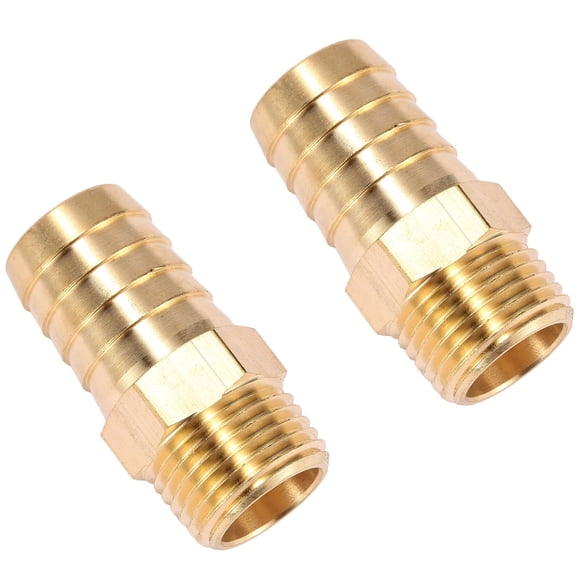 Sanpaint - Adaptador de manguera de latón (2 unidades, 3/4" de púa x 1/2" NPT macho)