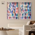 thumbnail image 3 of Dynamic Brushstroke Duo Shadowbox Print Colorful Wall Decor by Art Remedy, Blonde Frame, 24 x 36, 3 of 6
