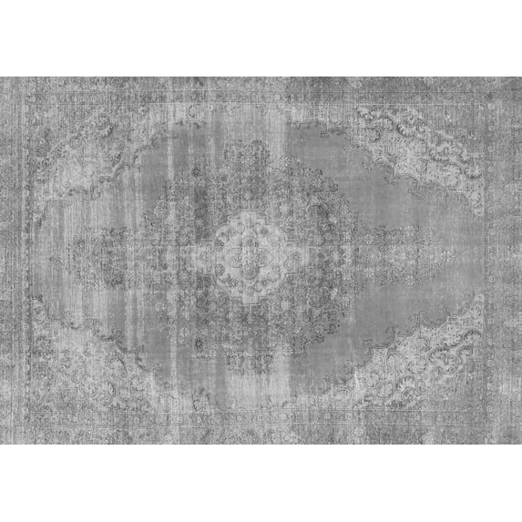 Ahgly Company Indoor Rectangle Abstract Gray Modern Area Rugs, 7' x 9'