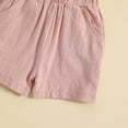 thumbnail image 7 of TOWED22 Toddler Baby Boy Girl Clothes Striped Short Sleeve T-shirt Tops Elastic Waist Shorts Set 2Pcs Summer Outfit Pink,3-4 Y, 7 of 7