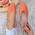 thumbnail image 4 of Plus Size Wide Width Round Toe Rhinestone Women's Casual & Dress Shoes Comfortable Office Work Daily Wear Spring Summer Orange 9.5, 4 of 9