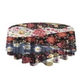 thumbnail image 5 of Pioneer Flower Floral Print Pattern Round Tablecloth 60"x60",Wrinkle Wipeable Table Cloth for Kitchen Dining Room Picnic Patio Party, 5 of 6
