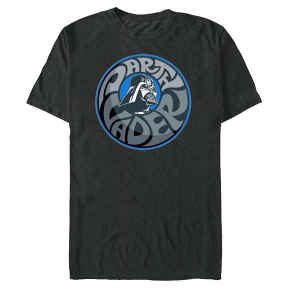 Star Wars Darth Vader Retro Helmet and Name - Short Sleeve Blended T-Shirt for Adults - Customized-Dark Heather