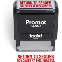 Promot Return to Sender NO Longer at This Address - Self Inking Rubber Stamp