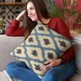 thumbnail image 2 of Plutus Brands Blue Plutus Color Stitched Dot Luxury Throw Pillow 12 in x 20in, Double Sided 12" x 20", 2 of 2