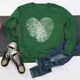 thumbnail image 4 of Baqcunre Valentine'S Day Shirts For Women Fingerprint Heart Print Round Neck Long Sleeve Top(Green S-3XL),Long Sleeve Shirts For Women Graphic Tees For Women Holiday Tops For Women 2023 Womens Tops, 4 of 4