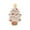 Beige, variant on Knitted Christmas Tree Ornament Decorative Plush Tree with Star Top and Pom Pom Accents for Holiday Home Display